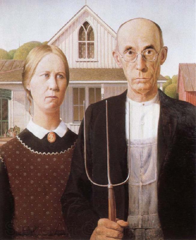 Grant Wood american gothic Germany oil painting art